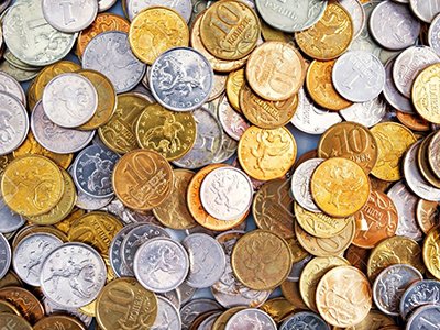 silver and gold coins